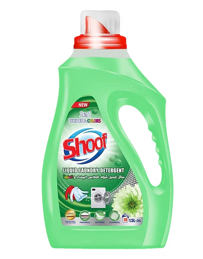 شوف مایع جلشۆری سپی و ڕەنگاوڕەنگ 1.5lt